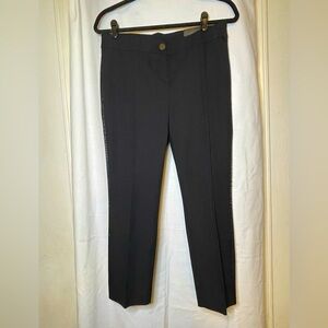 NWT Alfani Deep Black Ankle Length Trousers w Black Circle Accents Size 10P